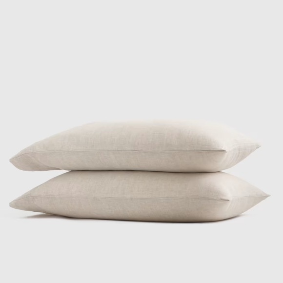 NWOT QUINCE European Linen Pillowcase Set Standard Natural Chambray 0813 - Picture 1 of 7